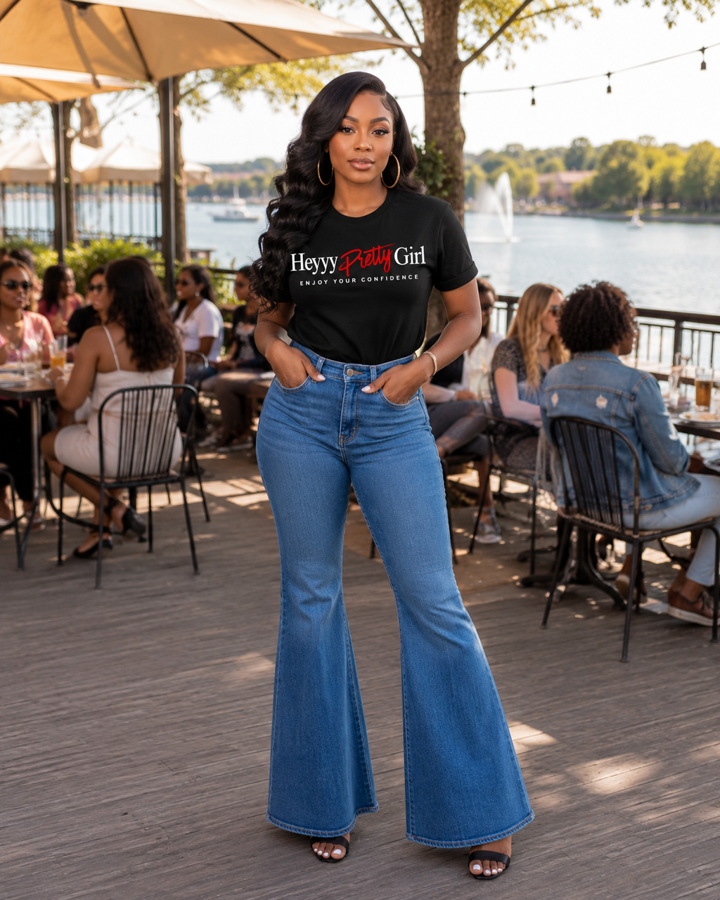 HEYYY PRETTY GIRL™ Signature Tee-Black