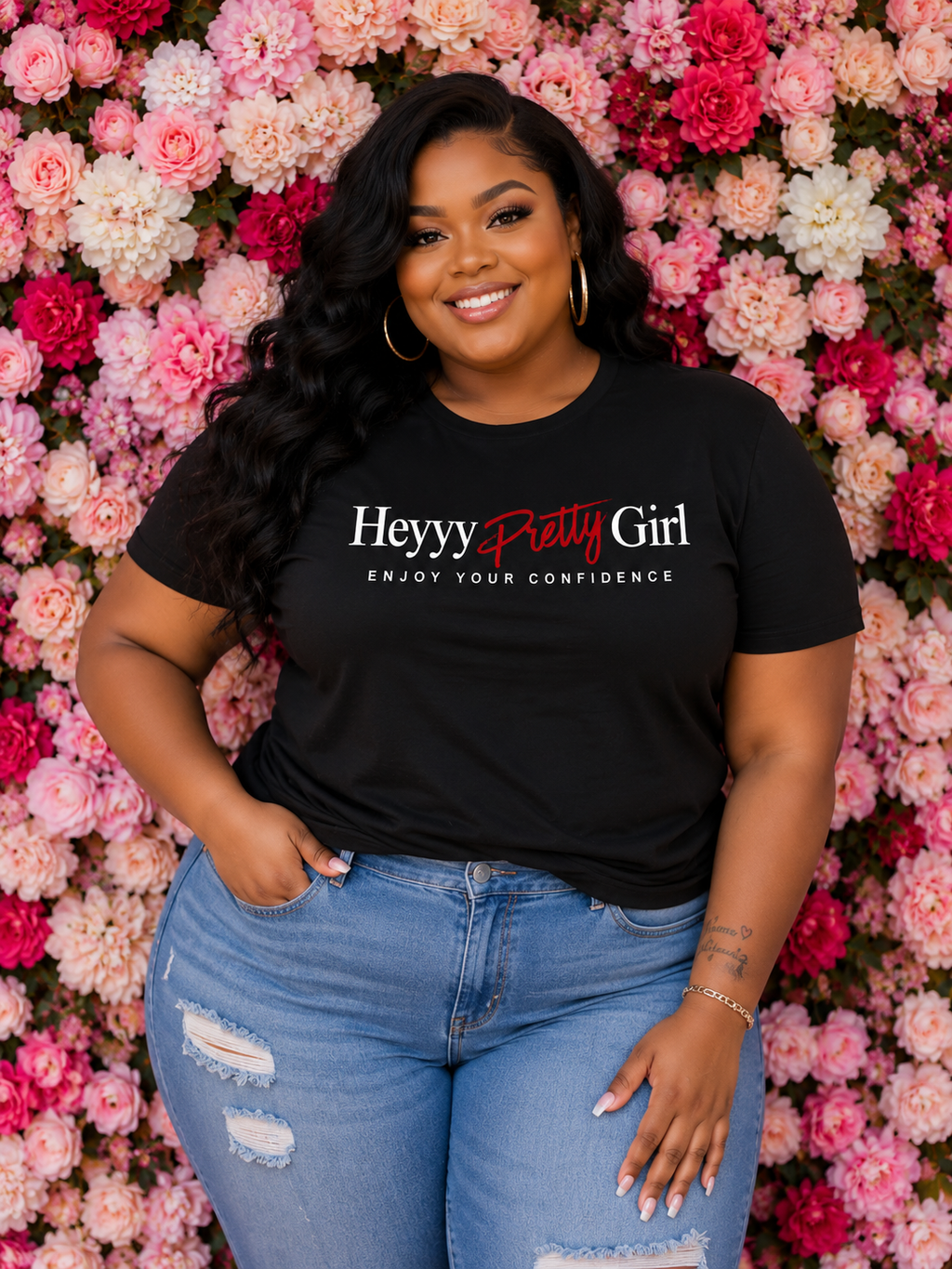 HEYYY PRETTY GIRL™ Signature Tee-Black